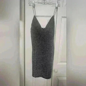 Forever 21 silver glittery mini cami dress size large